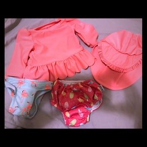 Neon pink swim suit bundle